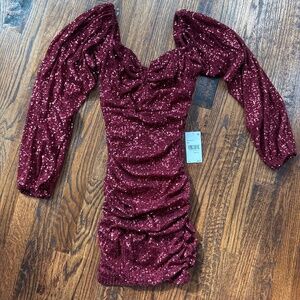 Red Sequin Bodycon Dress
